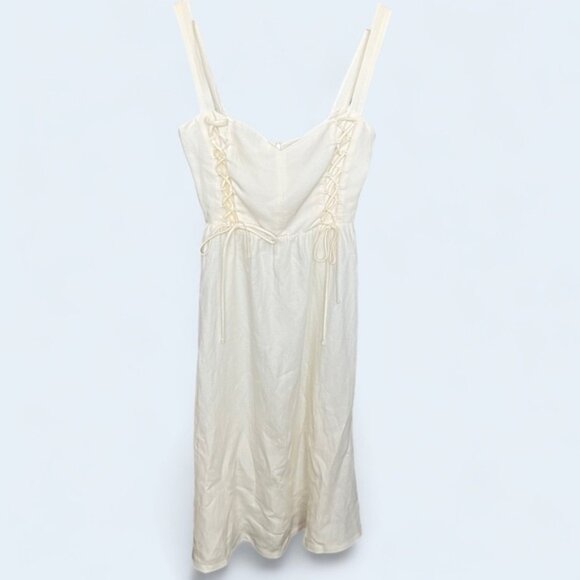 NWT Reformation Avery Linen Dress in White Women Size 4 - Picture 1 of 7